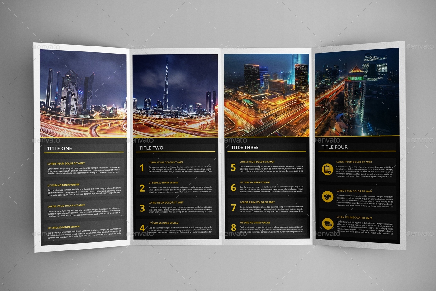 Double Gatefold Brochure Mock-Up 2