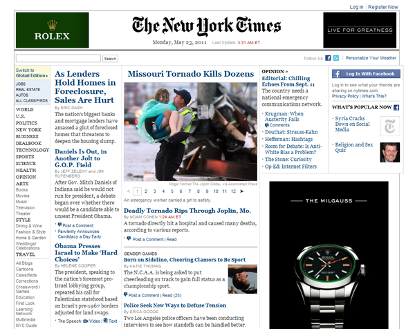 New York Times - witryna oparta na WordPress