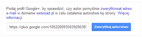 Wprowadzanie linku do profilu Google+