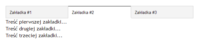Zakładki z treścią - nawigacja