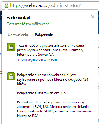 Certyfikat SSL - startSSL