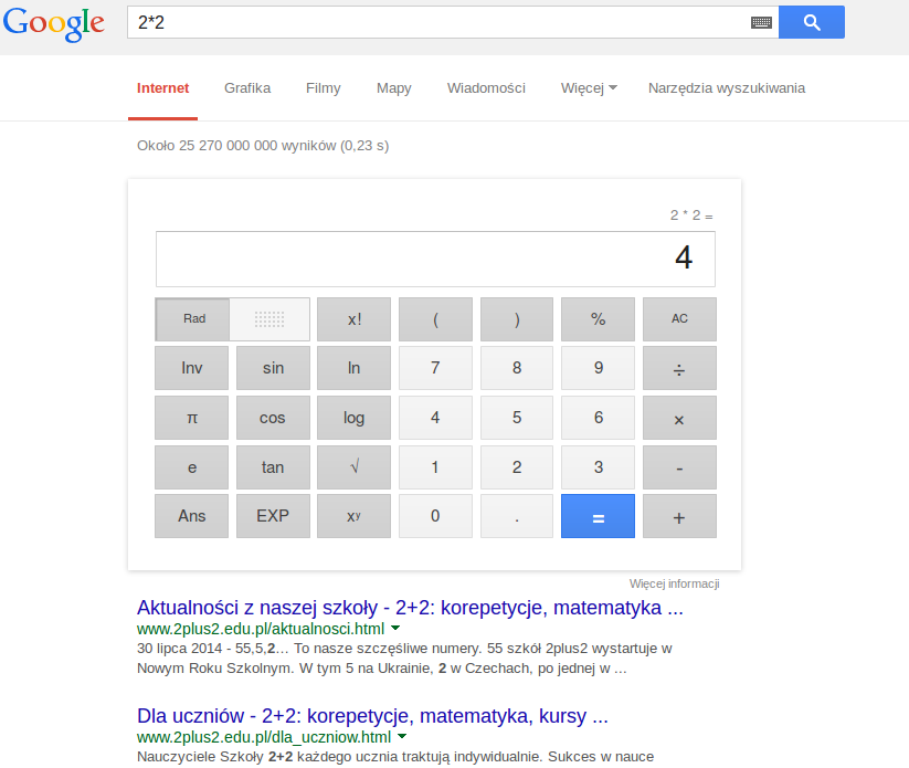Google instant answers
