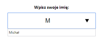 Dopasowane podpowiedzi w DATALIST