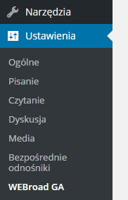 Odnośnik w menu panelu