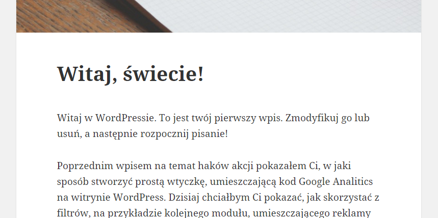 Brak reklamy we wpisie
