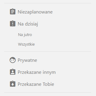 Główny podział zadań