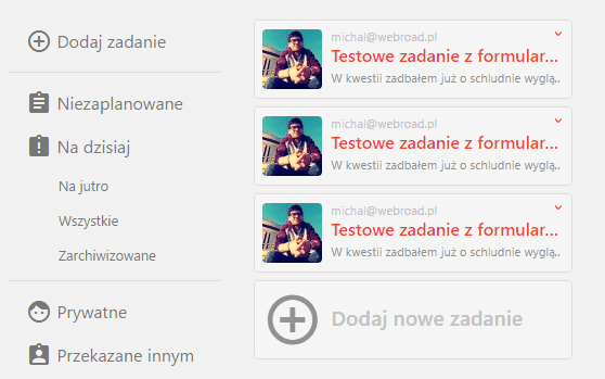 Outline aktywnych elementów